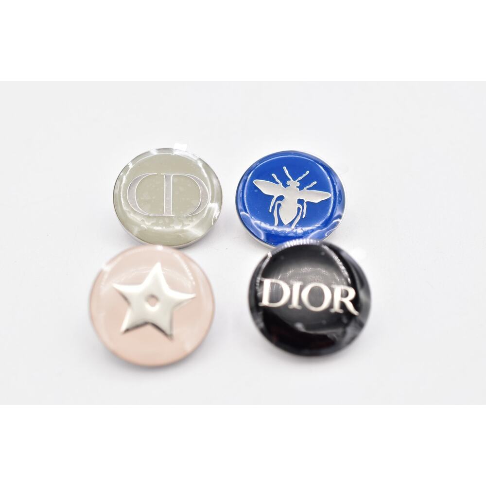 Christian Dior Parfums Beauty GWP Badge Brooch Tie Tac 4-Piece Set Star Bee Logo